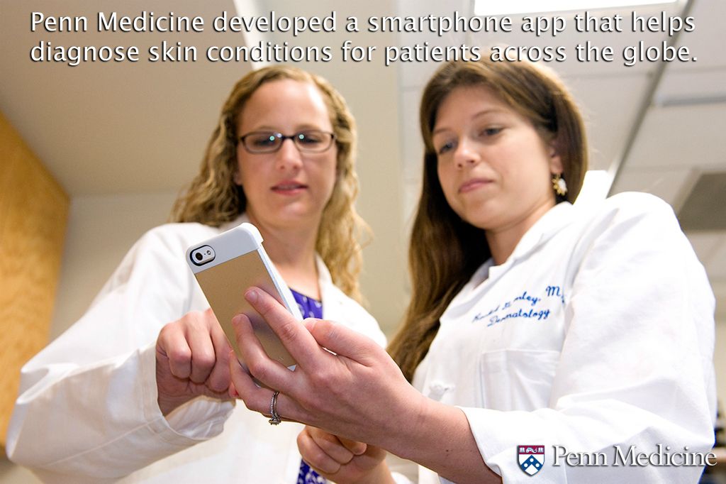 New and developing technologies have changed medicine in ways many could never have imagined only a short time ago, and Penn Medicine is working on innovative ways to use them. For example, we've developed a smartphone app that allows a patient to take an image of a skin condition with their phone and share it with their dermatologist. It's called teledermatology, and it's the source of this photo/fact.