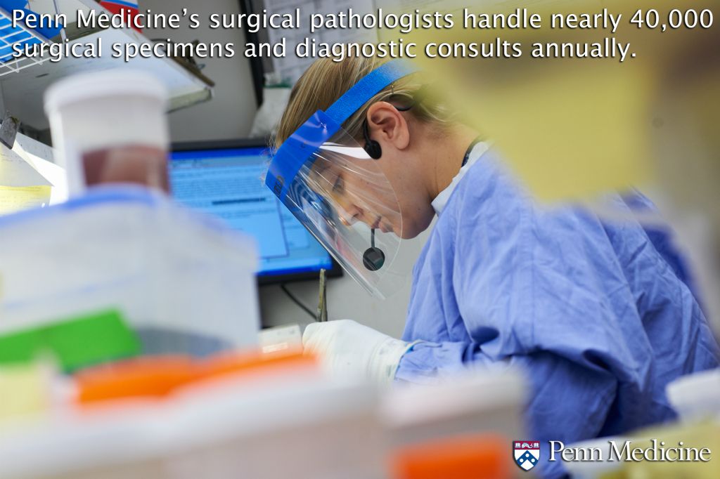 When you're dealing with a system as large as Penn Medicine, the numbers can quickly become staggering. If you'd like to confirm that, check in with one of our surgical pathologists. They handle nearly 40,000 surgical specimens and diagnostic consults every year.